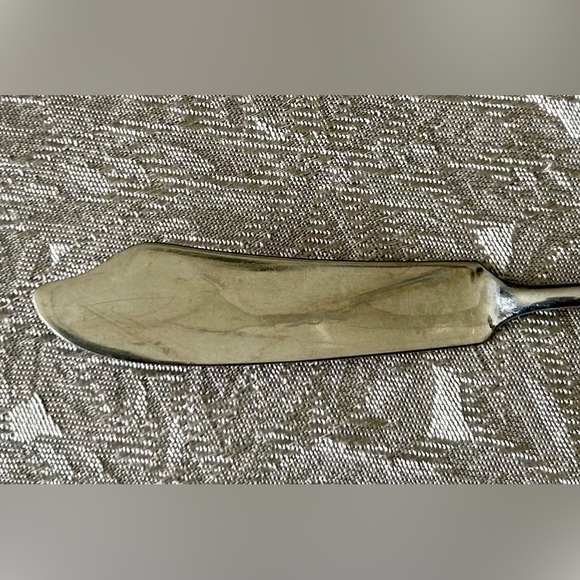 One Wallace Stainless “Snow Fall” Master Butter Knife - MCM atomic starburst - Picture 5 of 6